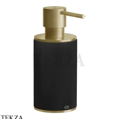 Gessi 316 ACCESSORIES Дозатор для жидкого мыла или лосьона, композит черный 54738-727, Brushed Brass PVD