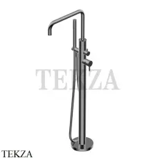 Ritmonio Diametro35 S Смеситель для ванны напольный, внешняя часть PR52DB201 F31, Frosted Black Chrome