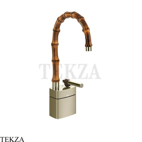 Gessi Jacqueline Смеситель для раковины низкий, без донного клапана 77027-720, никель глянец
