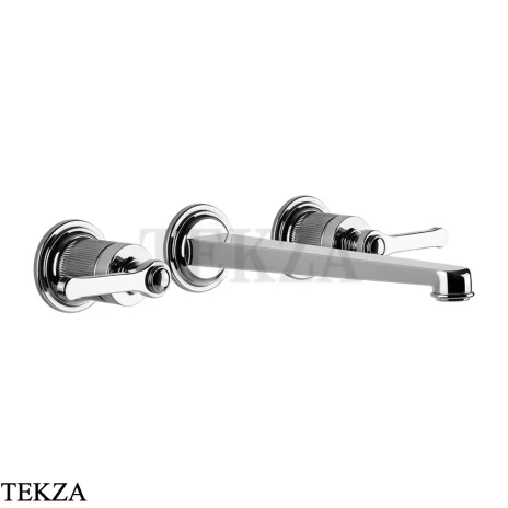 Gessi VENTI20 Смеситель для раковины на 3 отв. длинный, внешняя часть 65090-031, хром глянец