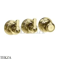 Gessi VENTI20 Термостат для душа, 2 потока, внешняя часть 65334-246, Gold PVD