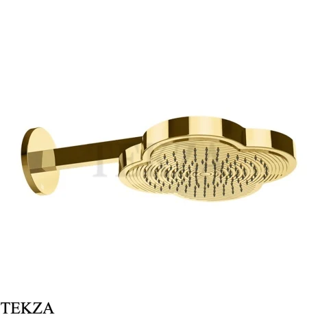Gessi Ludovica Верхняя душевая лейка с кронштейном из стены 76149-246, золото глянец