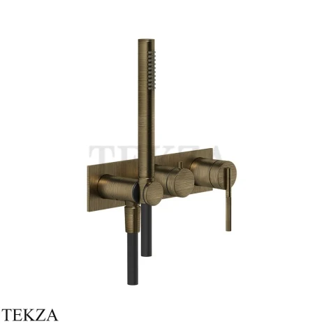 Gessi INGRANAGGIO Смеситель для душа на 2 потока, на планке, внешняя часть 63543-713, Antique Brass