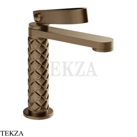 Gessi Pelle Laccetto Смеситель для раковины, с донным клапаном, 78351-761, Coffee Bronze Brushed PVD