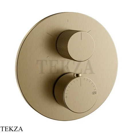 Gessi ANELLO Термостат для душа, 3 потока, внешняя часть 63137-726, Warm Steel Br. PVD
