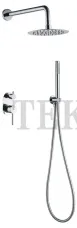 Boheme Uno Смеситель встроенный SET, душ верхний, гарнитур Uno 464-CR Хром глянец Boheme Uno Смеситель встроенный SET, душ верхний, гарнитур Uno 464-CR Хром глянец