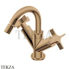 Ritmonio Diametro35 Cross Смеситель для биде, двухвентильный PR53BB202 BRX, Brushed Bronze
