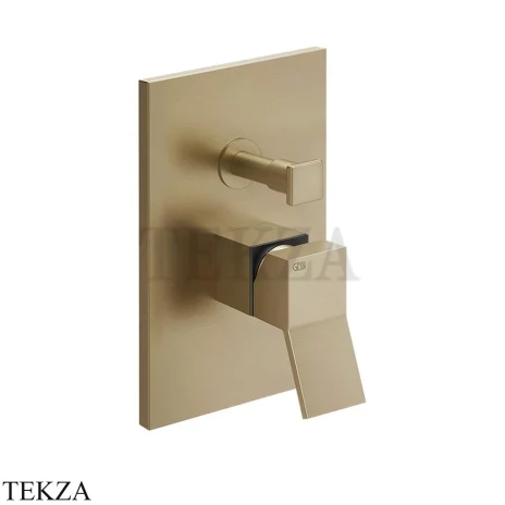 Gessi RETTANGOLO K Смеситель для душа 2 потока, внешняя часть 53079-726, Warm Bronze Br. PVD