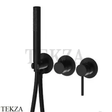 Newform XT Смеситель для душа 2 потока,с гарнитуром, внешняя часть, 4279E.01.093, Matt black