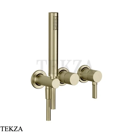 Gessi INCISO SHOWER Смеситель для душа с гарнитуром 58345-727, Brushed Brass PVD