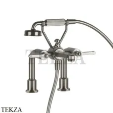 Gessi VENTI20 Смеситель для ванны на борт с гарнитуром 65115-149, Finox Brushed Nickel