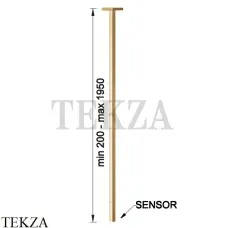 Gessi Rettangolo Излив потолочный электронный под размер 20026-727, Brushed Brass