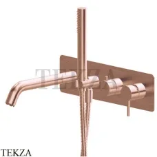 Newform X-Steel 316 Смеситель для ванны с гарнитуром, внешняя часть 69680EX.59.067, PVD Brushed copper bronze