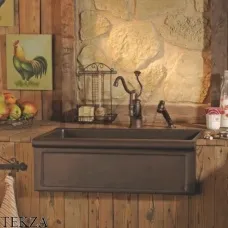 Herbeau VIENNE Кухонная мойка с фартуком из меди