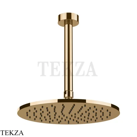 Gessi ANELLO Верхняя лейка с потолочным кронштейном 63352-735, Warm Bronze PVD