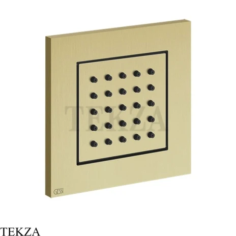 Gessi Rettangolo shower BODY JETS Боковая форсунка поворотная, внешняя часть 32984-727, Brushed Brass PVD