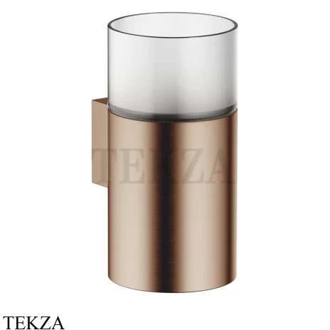 Dornbracht Стакан настенный с держателем, хрусталь матовый 83401979-42, Brushed Bronze