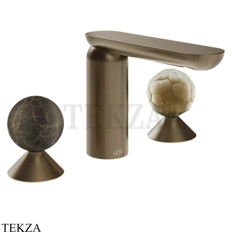 Gessi Perle Смеситель для раковины на 3 отв., без гарнитура 74145-761, бронза Coffee