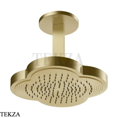 Gessi Ludovica Верхняя душевая лейка с потолочным кронштейном 76150-727, шампань Brushed