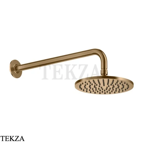Gessi INCISO SHOWER Верхняя душевая лейка 20 с кронштейном 58148-726, Warm Steel Br. PVD