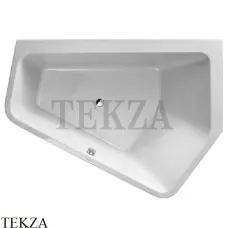 Duravit Paiova 5 Ванна с углом справа встраиваемая, с двумя разными наклонами 700393000000000, акрил, белый глянец