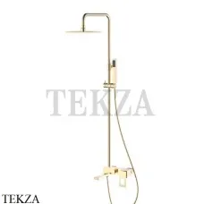 Boheme Q Душевая стойка с изливом, верхний душ, гарнитур 148-GG, Золото глянец