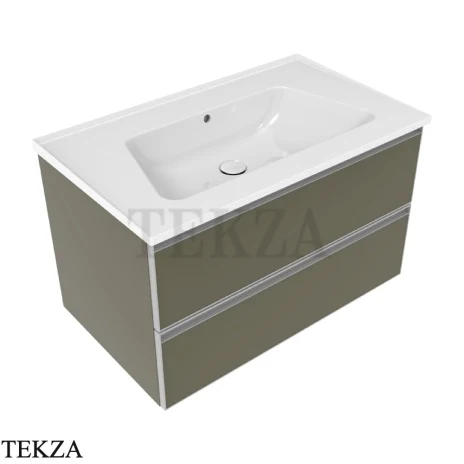 Flaminia Bloom тумба подвесная Cubika без раковины 85×50×50 см, 2 ящика, зелёный Verde Palude матовый