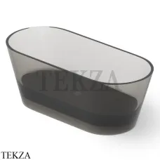 Dea Design Shadow Ванна отдельностоящая овальная 160x70 Glasstech DD8606 1600 R4, Smoky Black R4