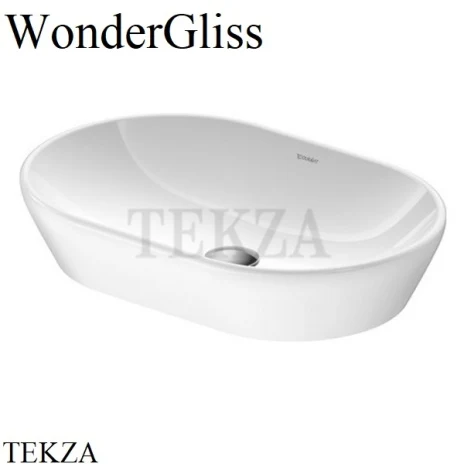 Duravit D-Neo Раковина накладная, 60 без перелива 23726000701, белый глянец WonderGliss