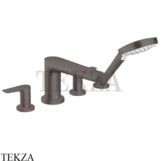 Hansgrohe Talis E Смеситель на борт ванны с гарнитуром 71748340, черный хром brushed