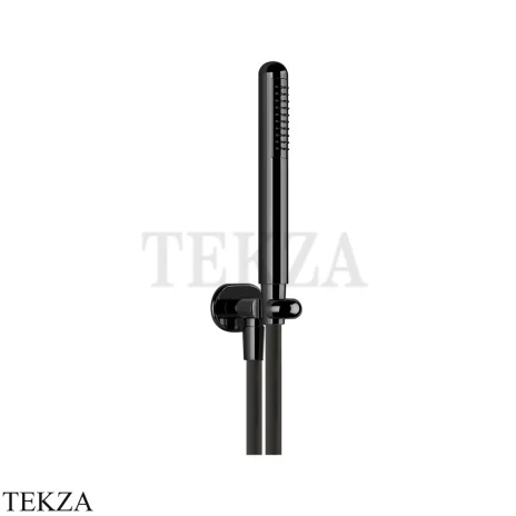 Gessi Goccia Душевой комплект с душевой лейкой и выводом для воды 33773-706, Black Metal PVD