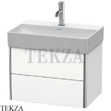 Duravit XSquare Тумба подвесная под раковину XS416701818, 2 выдвижных ящика, белый матовый