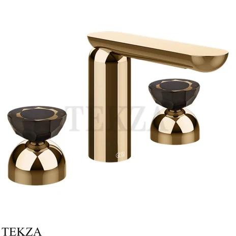 Gessi Perle Смеситель для раковины на 3 отв., без гарнитура 74886-735, бронза глянец