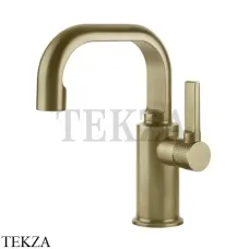 Gessi INCISO Смеситель для раковины ручка сбоку, без гарнитура 58009-727, Brushed Brass