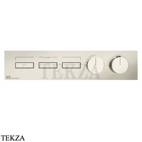Gessi HI-FI Термостатический смеситель на 3 потока, внешняя часть 63014-720, никель глянец