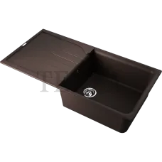 Omoikiri Yasugata 100 Кухонная мойка Tetogranit прямоугольная с крылом 4993848 темный шоколад
