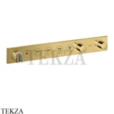 Axor ShowerSelect Термостат для 5 потребителей, внешняя часть 18358990, золото глянец