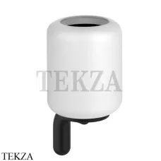 Gessi Goccia Стакан настенный, белая керамика 38007-299, черный матовый Gessi Goccia Стакан настенный, белая керамика 38007-299, черный матовый
