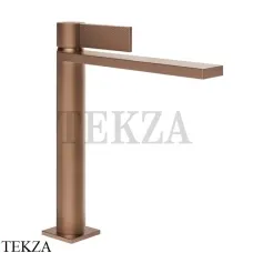 Gessi Inverso Diamantato Смеситель для раковины средний, с донным клапаном 73655-708, Copper Brushed