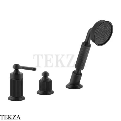Gessi VENTI20 Смеситель на борт ванны без излива, с гарнитуром 65043-299, Black XL