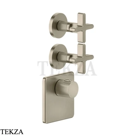 Gessi INCISO WELLNESS Термостат 2 выхода, внешняя часть 58344-149, Finox Brushed Nickel