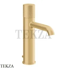 Gessi Habito CESELLO Смеситель для раковины средний, с донным клапаном 70405-710, Brass PVD