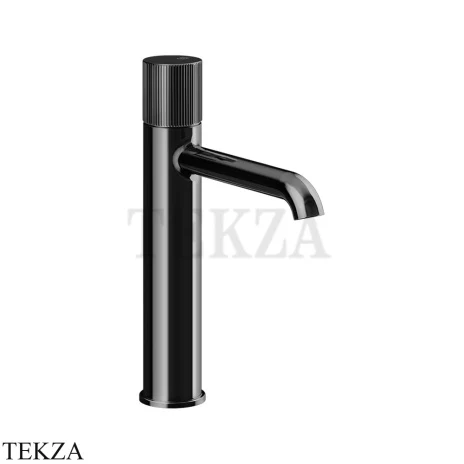 Gessi Habito RIGATO Смеситель для раковины средний, без донного клапана 70506-706, Black Metal PVD
