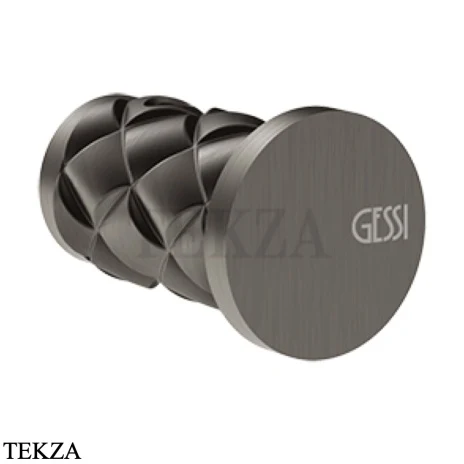 Gessi Pelle Tresse Крючок одинарный для полотенца 78521-707, Black Metal Brushed PVD