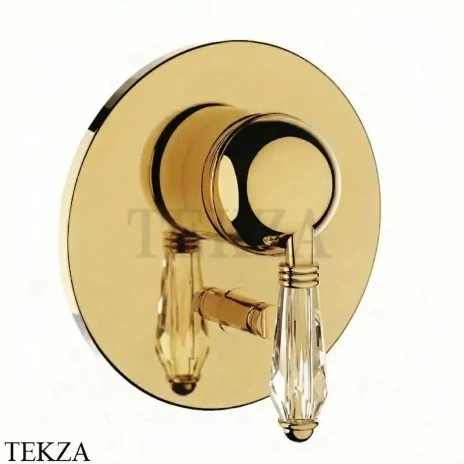 Nicolazzi Cristallo Смеситель для душа. 2 потока, внешняя часть, 3460EXTGB33, золото глянец