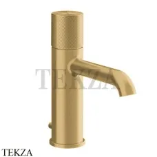 Gessi Habito DIAMANTATO Смеситель для раковины, с донным клапаном 70601-727, Brushed Brass