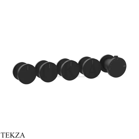 Gessi Origini ACCENT Термостат для душа 4 потока, внешняя часть 66338-299, Black XL