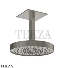 Gessi Inverso RIGATO Верхняя душевая лейка с кронштейном 30 см 63572-149, Finox Br. Nickel