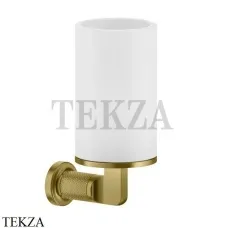 Gessi INCISO accessories Стакан настенный для зубных щеток, белый 58507-716, Gold Br. PVD Gessi INCISO accessories Стакан настенный для зубных щеток, белый 58507-716, Gold Br. PVD
