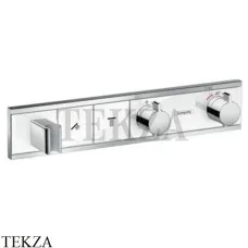 Hansgrohe RainSelect Термостатический модуль, 2 потока, внешняя часть 15355400, белый-хром Hansgrohe RainSelect Термостатический модуль, 2 потока, внешняя часть 15355400, белый-хром